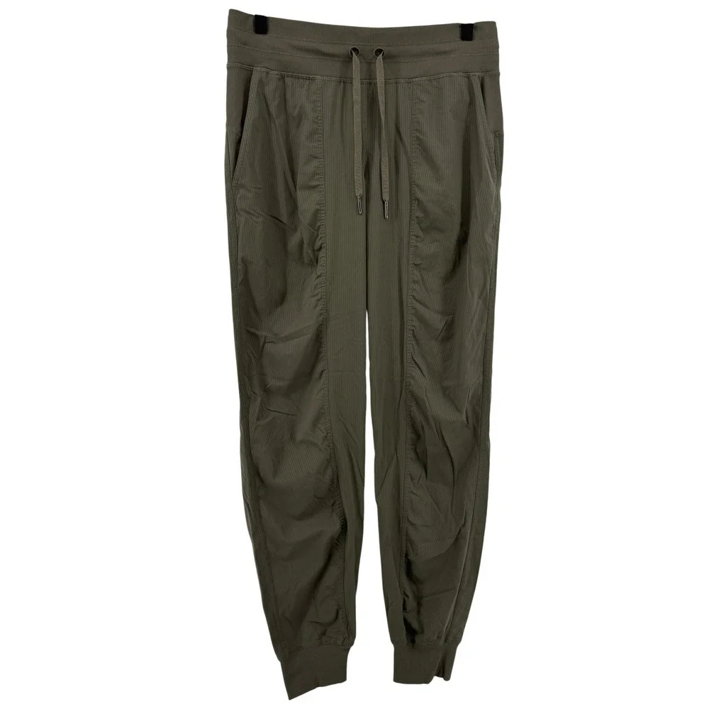 Lululemon Dance Studio Mid-Rise Jogger Carob Brown Green Women 6 Active W5ENMS